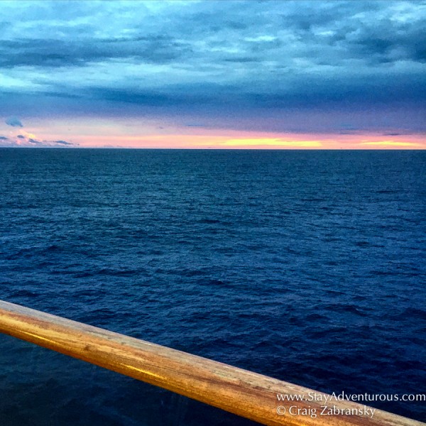 sunset on board the Viking Star near Puerto Rico in the Atlantic Ocran