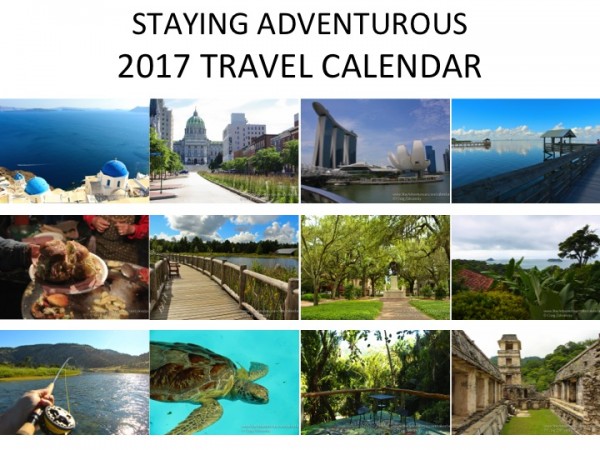 2017 Staying Adventurous Travel Photography Calendar