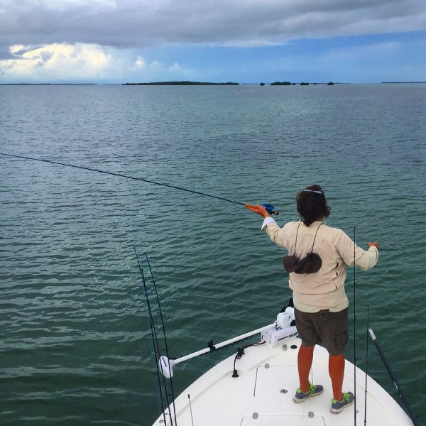 fly fishing in the backcountry flats of Islamorada in the Florida Keys