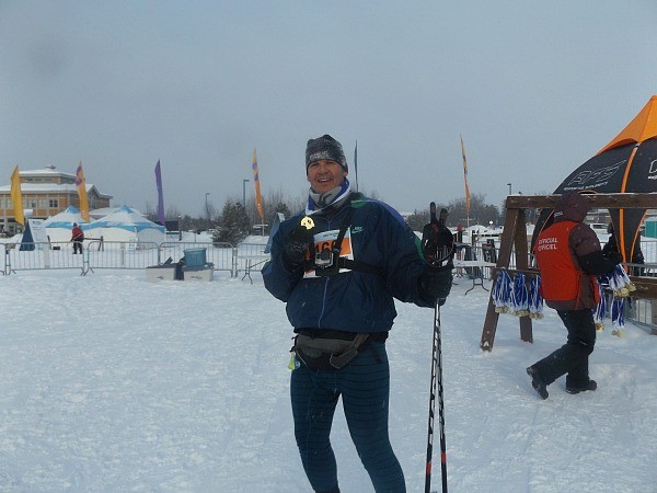 Me after skiing the Gatineau Loppet near Anita's home