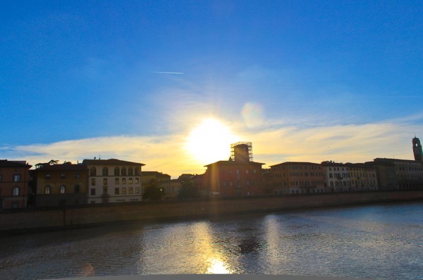 a calming sunset in Italy