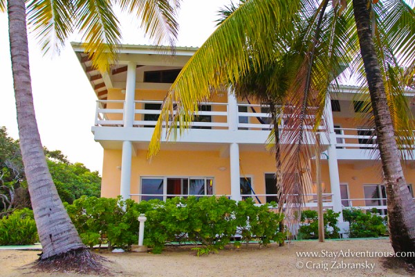 Oceanfront rooms and suites at the Laru Beya Resort, Placencia, Belize