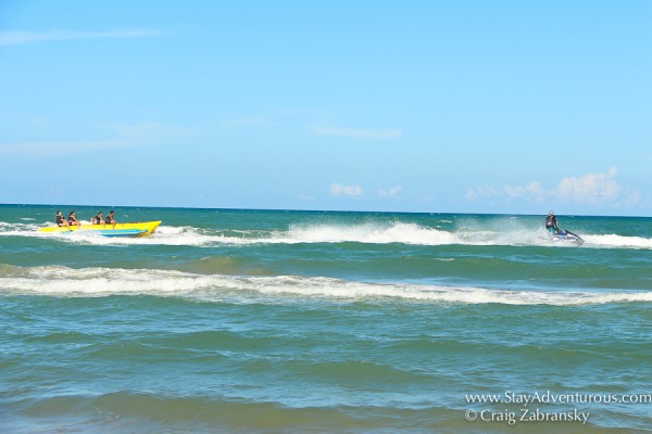 jetski and banana boat in South Padre Island, Texas