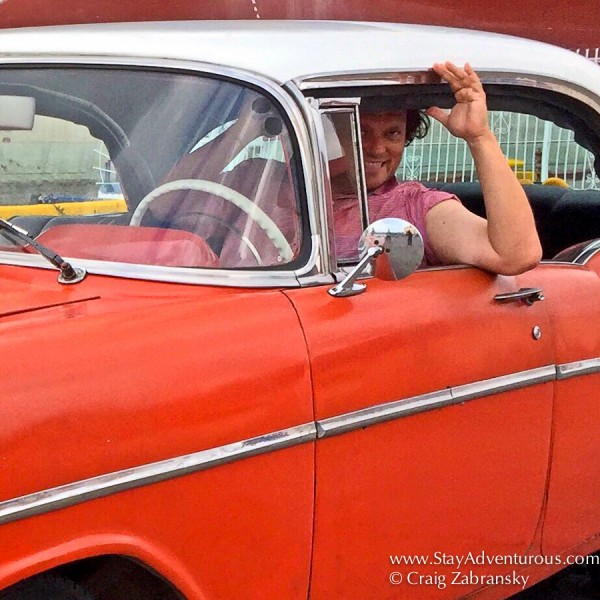 a classic car in santiago de cuba