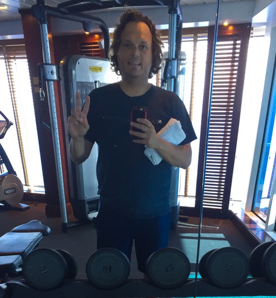 inside the gym on the MV Adonia Cruise Ship