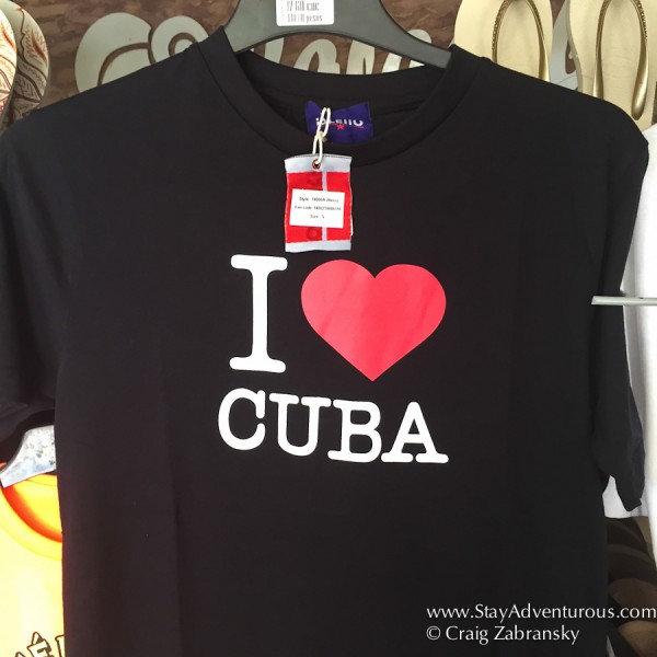 the famous I Love Cuba TShirt in Santiago de Cuba