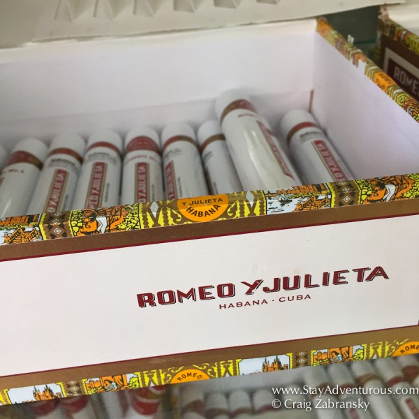 the famous Romeo and Juliet Cigars from Cuba in Santiago de Cuba