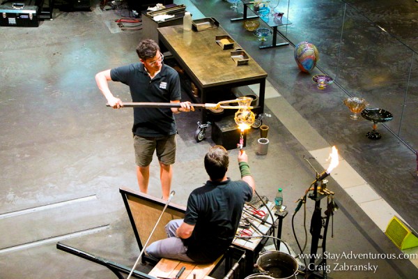 Making Glass at the Corning Museum of Glass, in Corning, New York