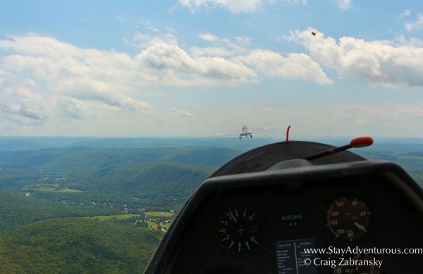 Soaring in a Glider from Harris Hill in Elmira, New York are of the Finger Lakes