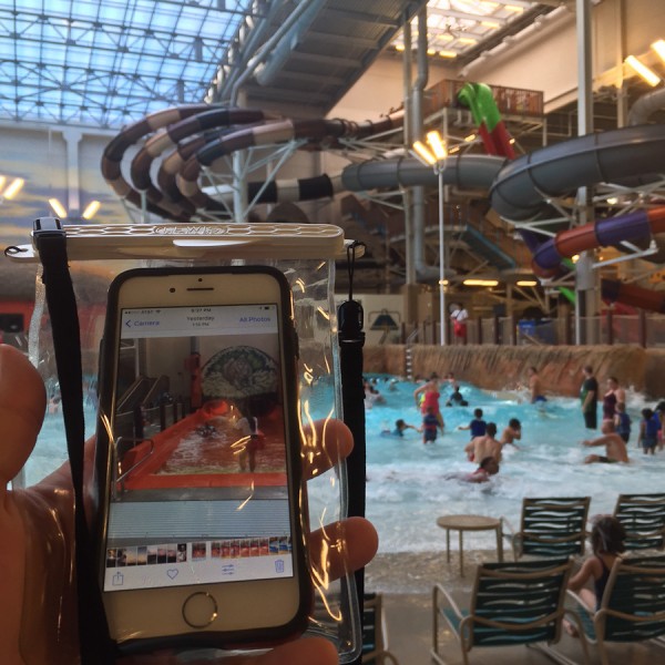 Waterproof pouch at Kalahari Water Park