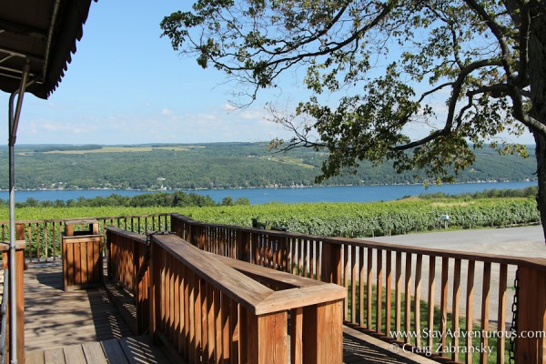 the viw of the Finger Lakes of New York, Keuka Lake from Dr Franks Winery near Hammondsport, New York