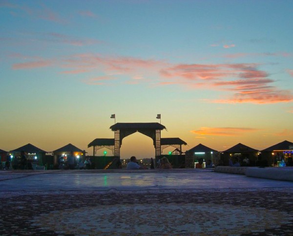 sunset in the dubai desert