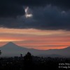 The Sunset View of Popocatépetl in Puebla, Mexico