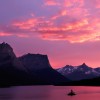 Celebrating the Sunset on St Mary Lake inside Glacier National Park, Montana