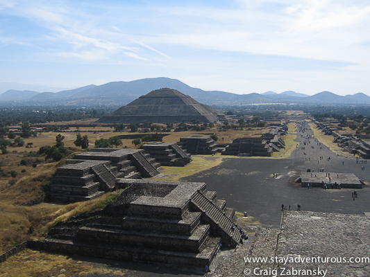 teotihuacan just outside mexico and the view from the pyramdi of the moon