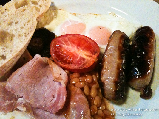 full english breakfast at the Eagle and Child