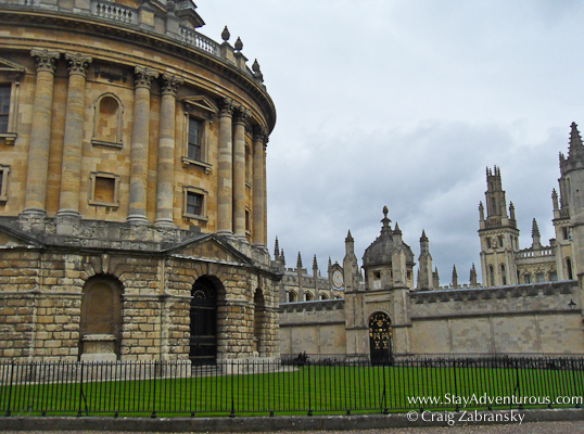 the Rotunda is the Radcliff Camera, which is a library designed by James Gibbs