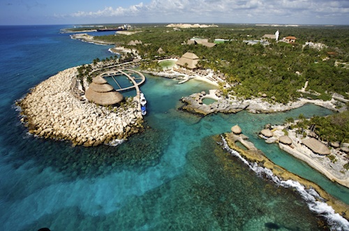 the view of Xcaret and the beauty of Cancun on the Gulf of Mexico