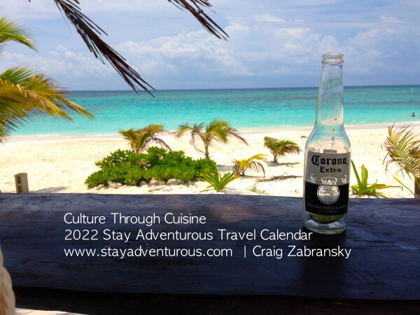2022 stay adventurous travel calendar - culture through cuisine cover
