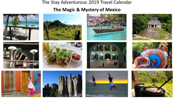calendar for 2019 Stay Adventurous Travel Calendar
