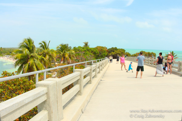 walking on the old road and old railroad inside bahia honda state park florida keys