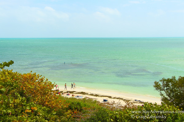 rhe old railroad bridge view of the beach inside Bahia Honda State Park in the Florida Keys