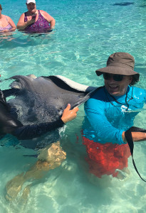 stingray city back massage, grand cayman