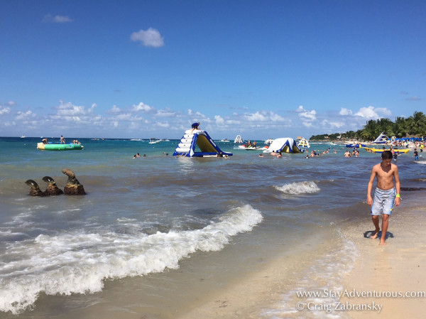 the three mayan heads found at paradise beach, cozumel