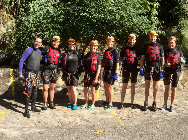 the group image at Chorreadero Waterfall 