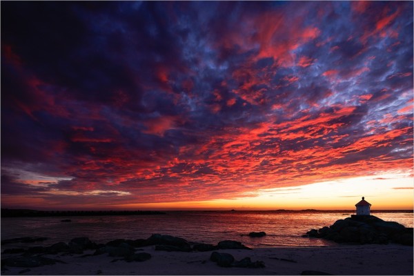 the sunset from Eggum Norway, part of the Lofoten Fishing Islands