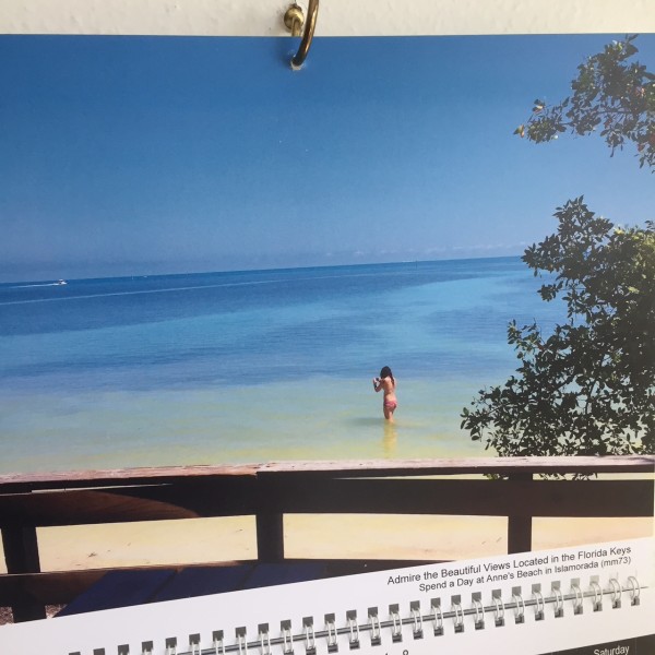 Florida Keys 2018 Calendar, April from Anne's Beach