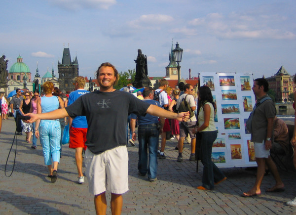 Craig Zabransky Staying Adventurous on Charles Bridge Prague, Czech Republic