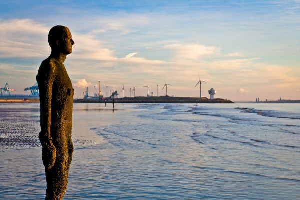 the beach is close by Liverpool, England