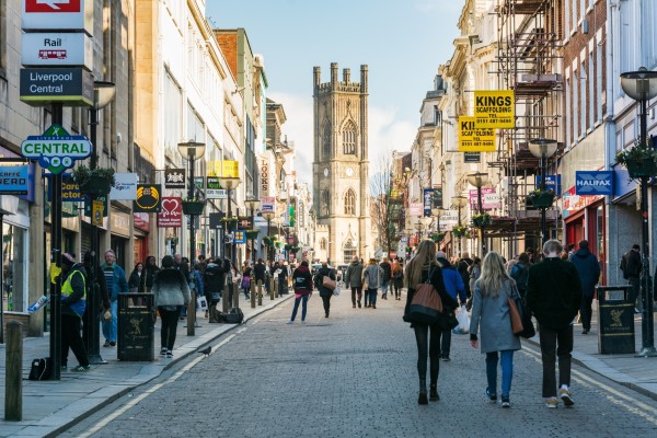 people watching in liverpool, england