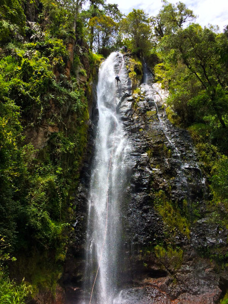 Cascada del Obraje, a chance to rappel down the waterfall outside of Malinalco, Mexico