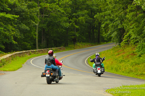 skyline drive shenandoah national park - motorcycle ride