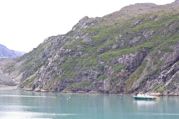 smaller cruise ship with a kayak excursion in glacier bay national park, alaska 