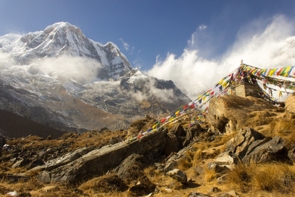 nepal hiking mountain