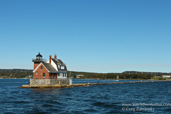 the breakwater lighthouse in Rockland, Maine