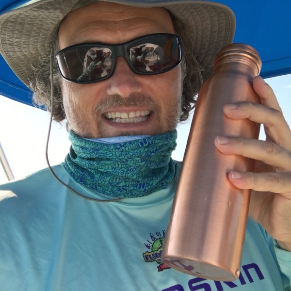 staying adventurous with the copper h2o water bottle in the Florida Keys