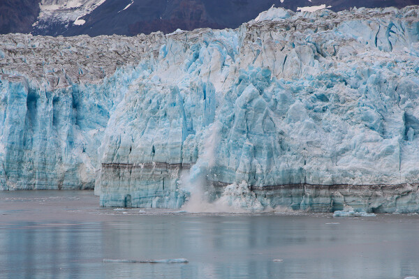 view of hubbard glacier calving in Yakutat Bay, Alaska Cruise with Princess Cruises