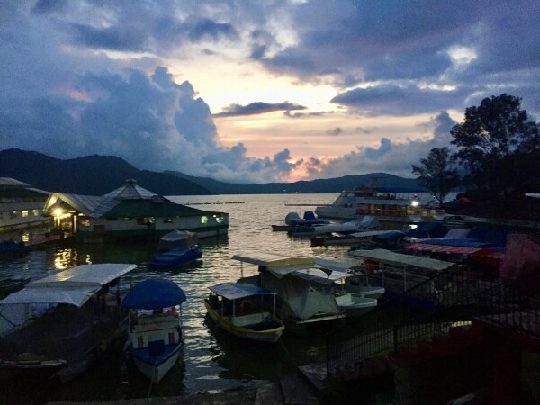 sunset over lake avandaro in valle de bravo, a pueblo magico in edo mexico, Mexico