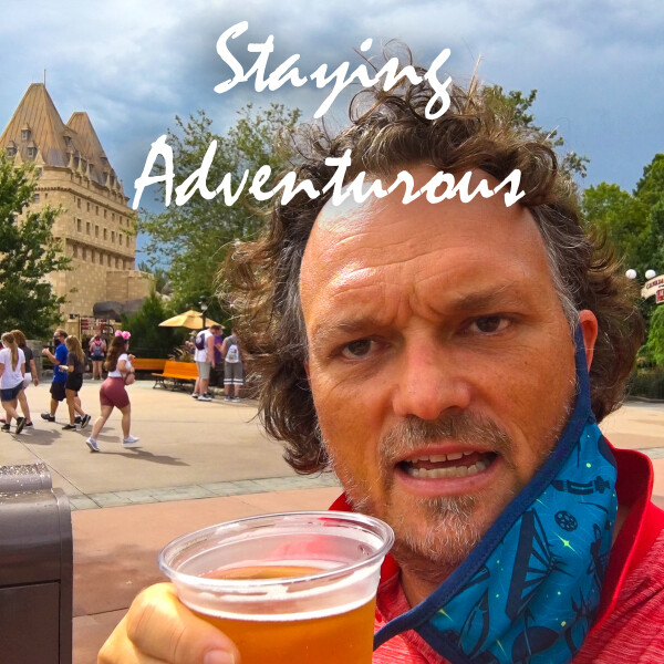 craig zabransky with a beer in Epcot World Showcase