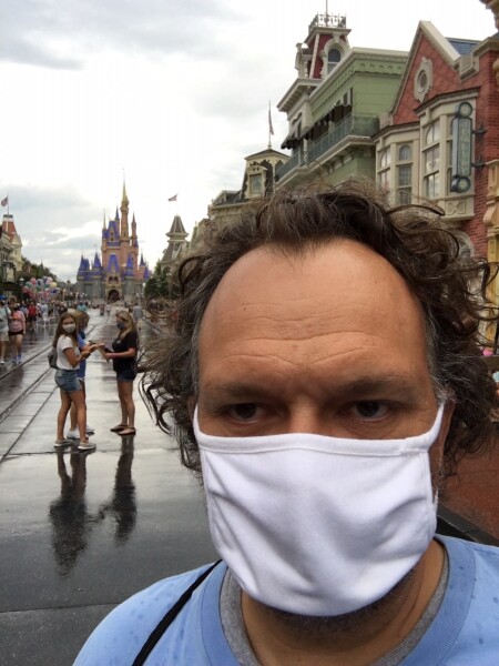 selfie...masks on at magic kingdom