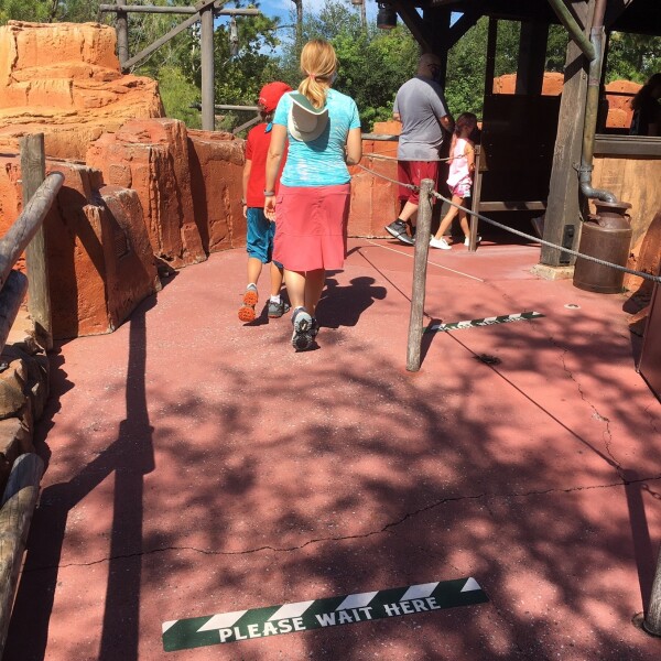 the lines are well spaced out at Disney World