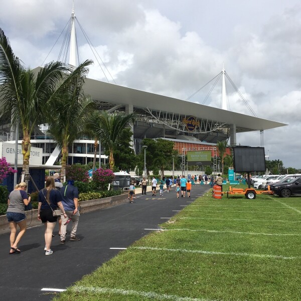 Hard Rock Stadium Entrance for Miami Dolphins Game