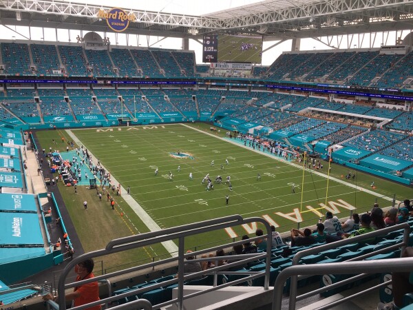 seattle seahawks at miami dolphins oct 4 2020 field photo