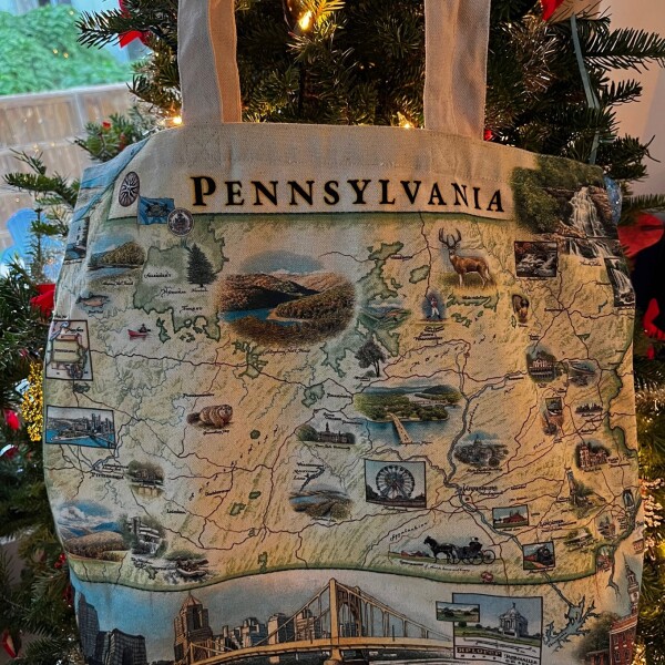xploer maps tote bag of pennsylvania 
