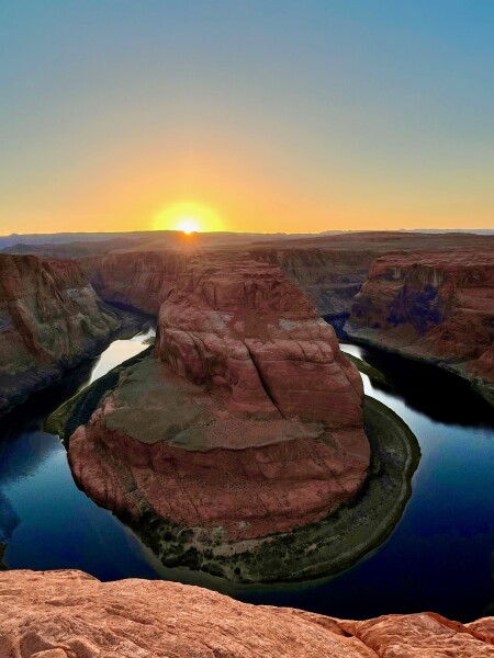 sunset at horseshoe bend bucket list 
